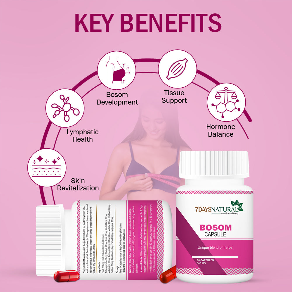 Bosom  increase (60 Capsules) | 7Days Natural image 6