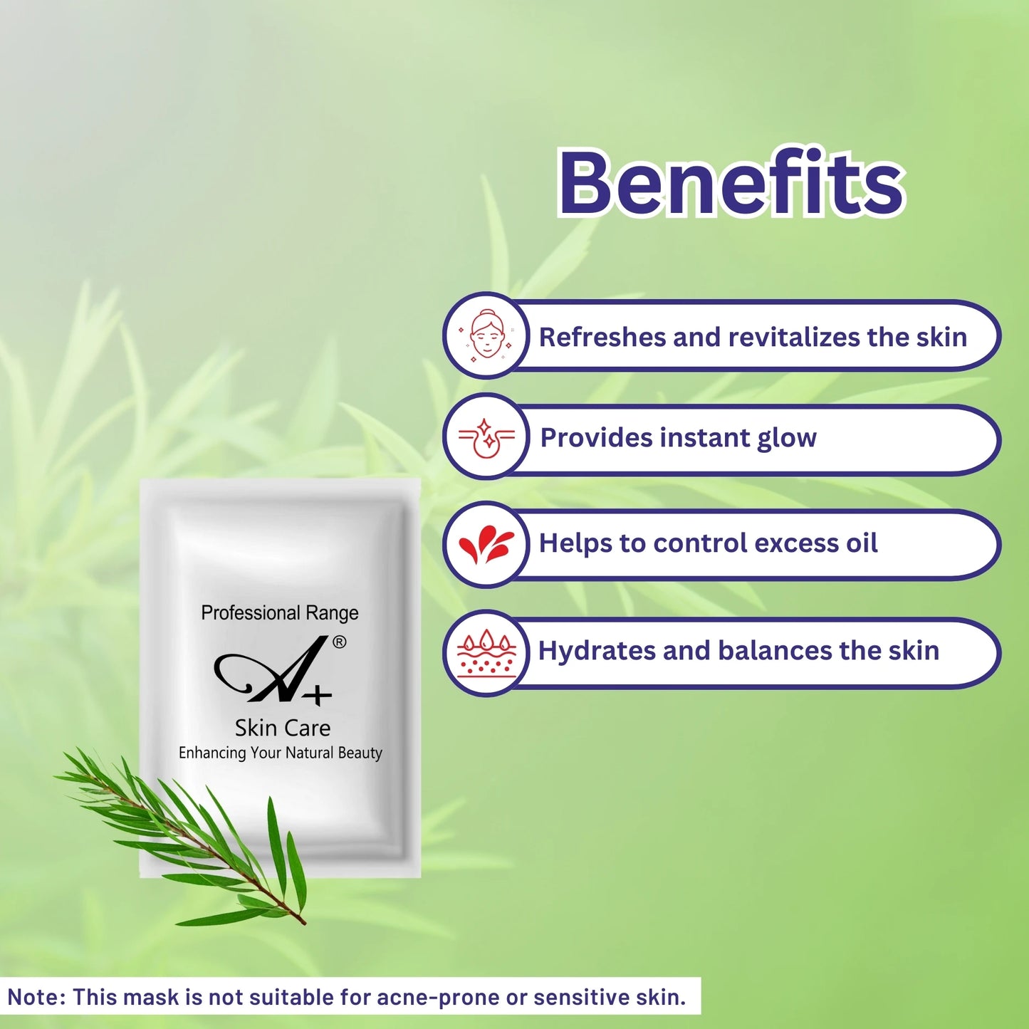 A+ 2070 Tea Tree Soothing Gel Mask image 3