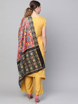 Yellow Kurta Palazzo With Dupatta - Elganza