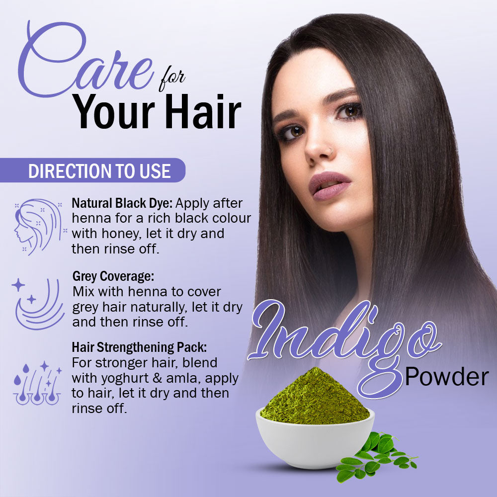 7Days Natural Indigo Powder for Natural Hair Coloring | Protects hair-200gm image 7