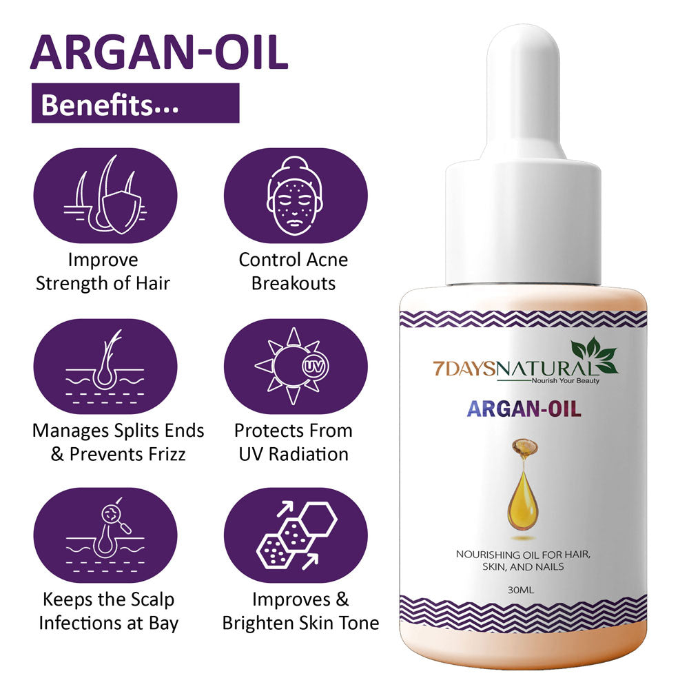 Buy Organic Argan Oil for Skin And Dry Skin | Argan Oil for Face | 7Days Natural image 4
