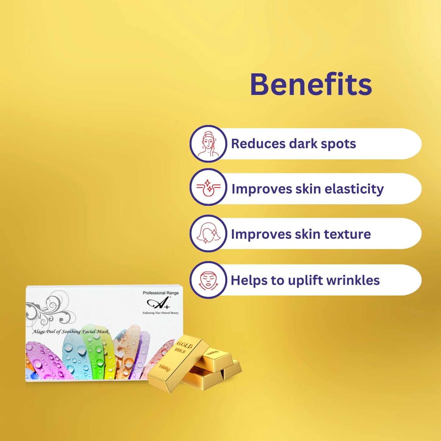 A+ 2080 Gold Soothing Gel Mask (12 Powder + 12 Gel) image 3