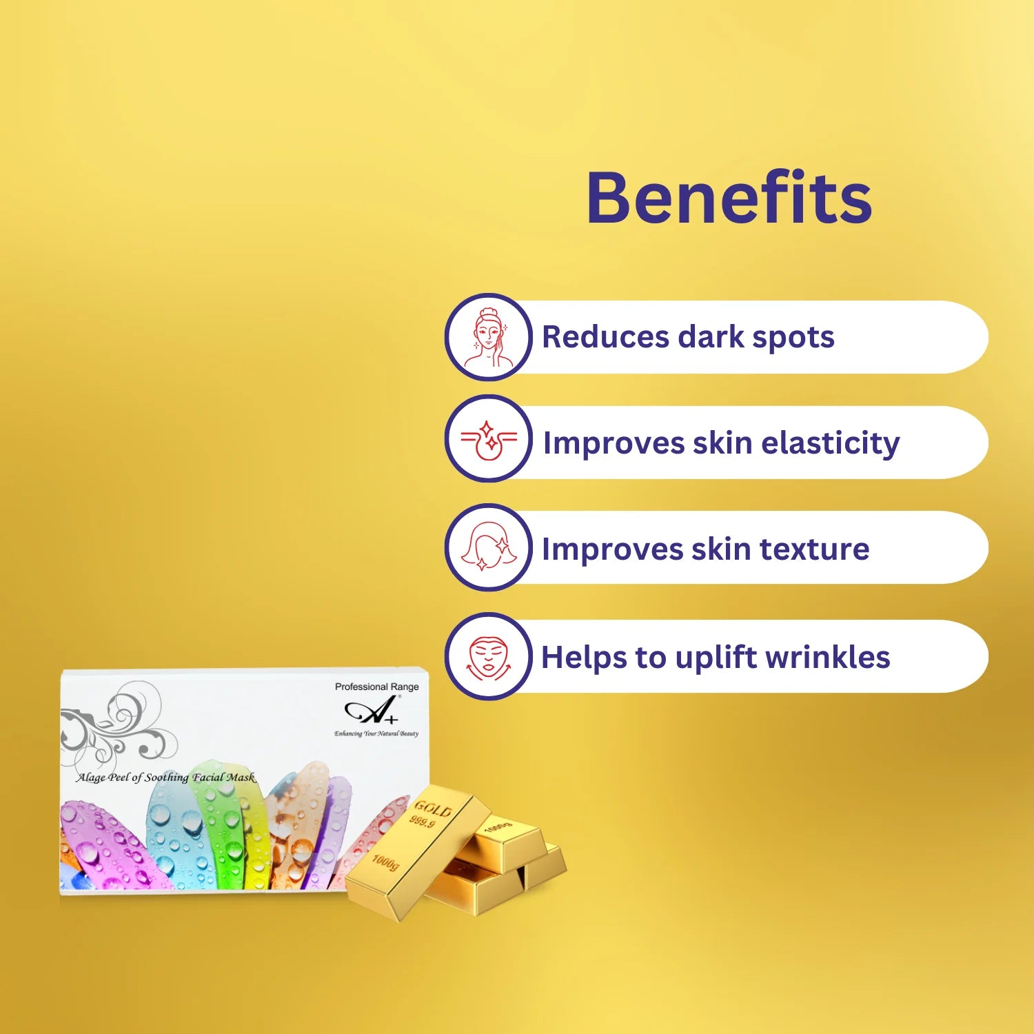 A+ 2080 Gold Soothing Gel Mask (12 Powder + 12 Gel) image 3