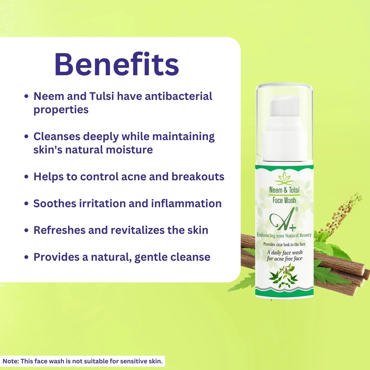 A+ Neem & Tulsi Face Wash image 3