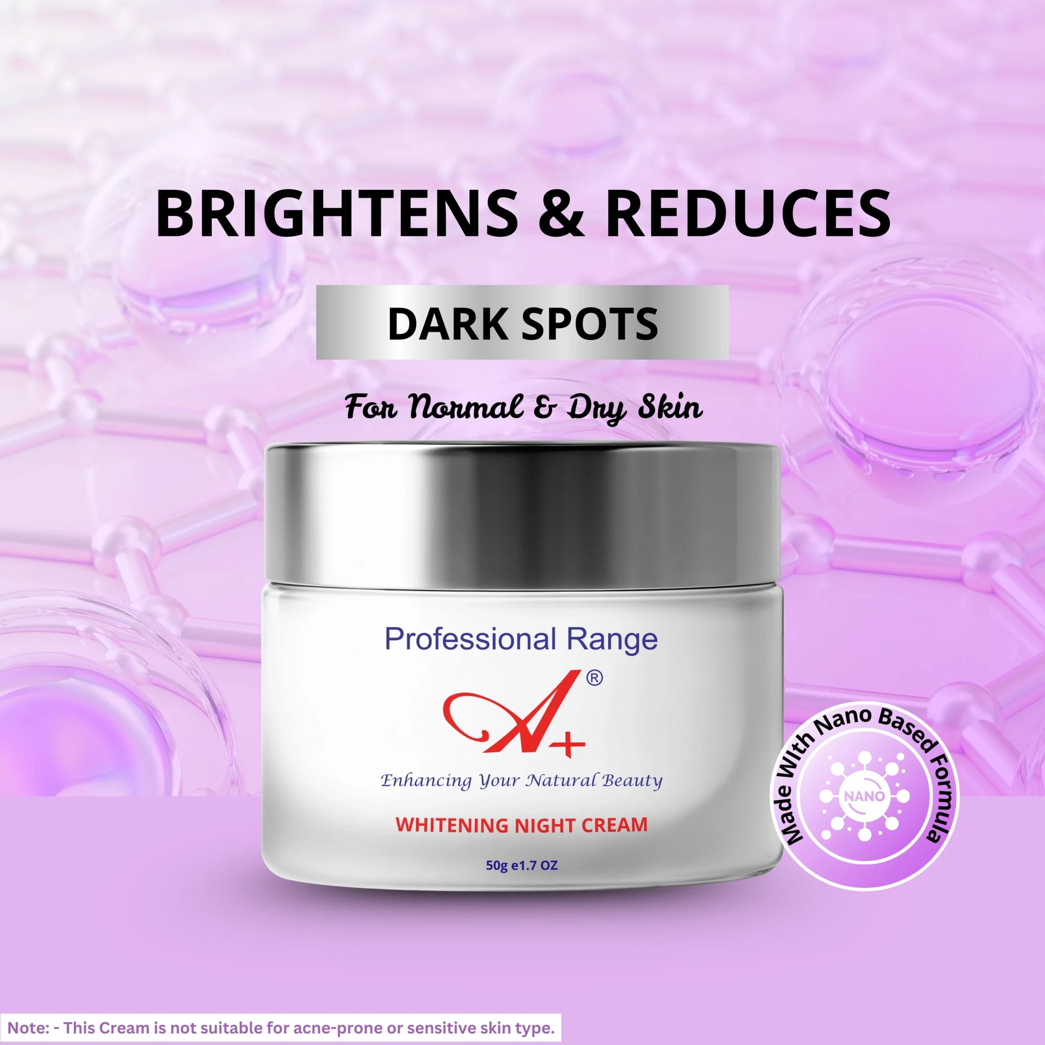 A+ Whitening Night Cream – 50gm image 1