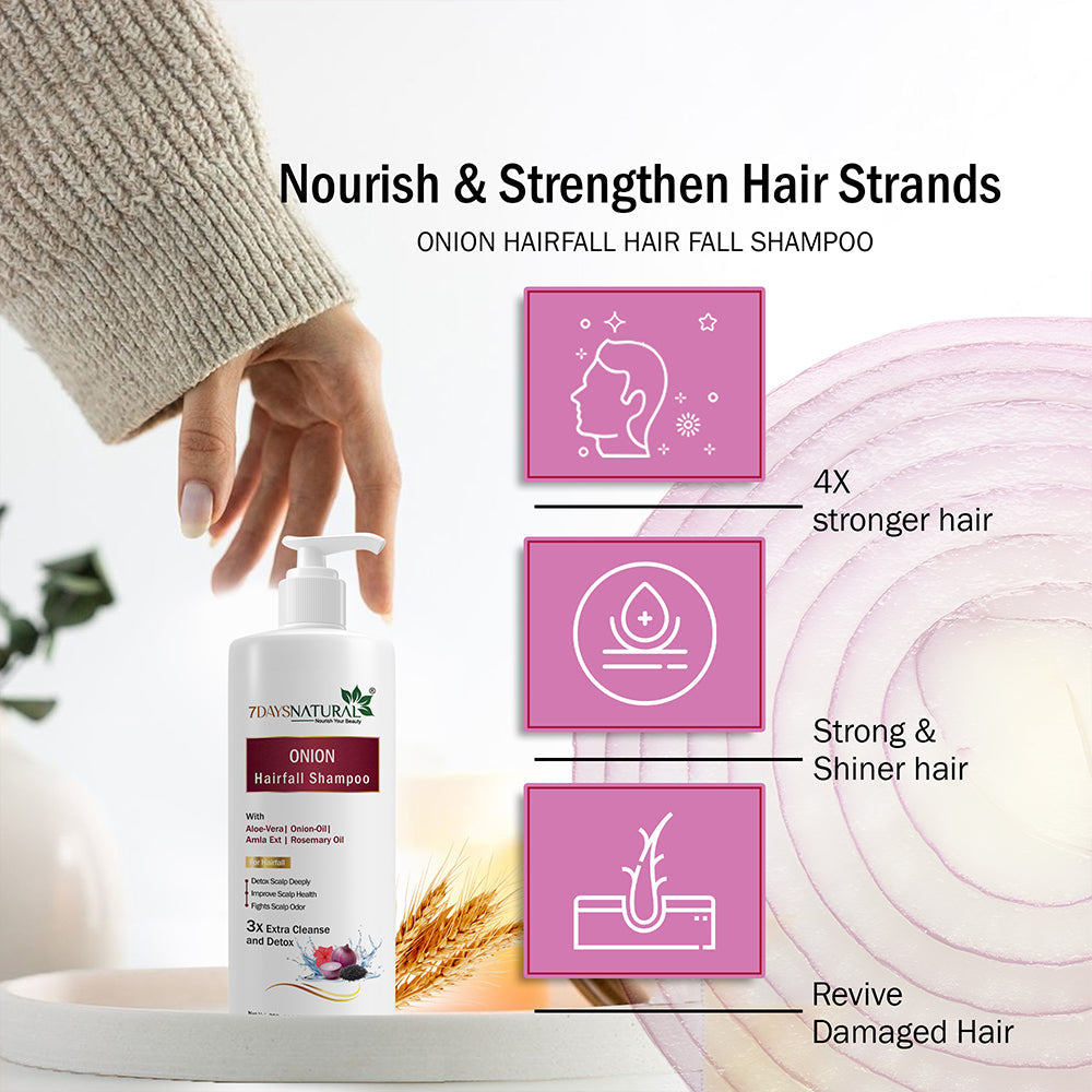 7Days Natural Red Onion Black Seed Oil Hair Growth Shampoo (200 ml) image 4