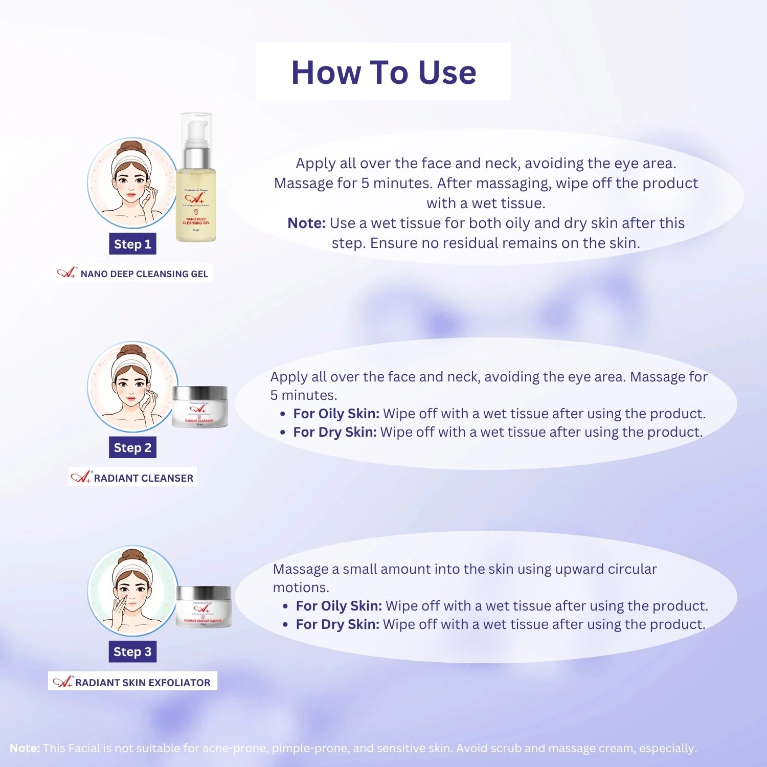 A+ Korean Glass Facial Kit, 7 Steps in 1 Kit, – 300 gm + 20 ml image 5