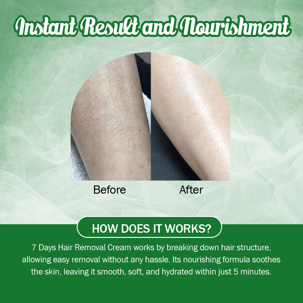 7DAYS NATURAL Hair Removal Cream With No Pain For Women & Men - 30GM image 6