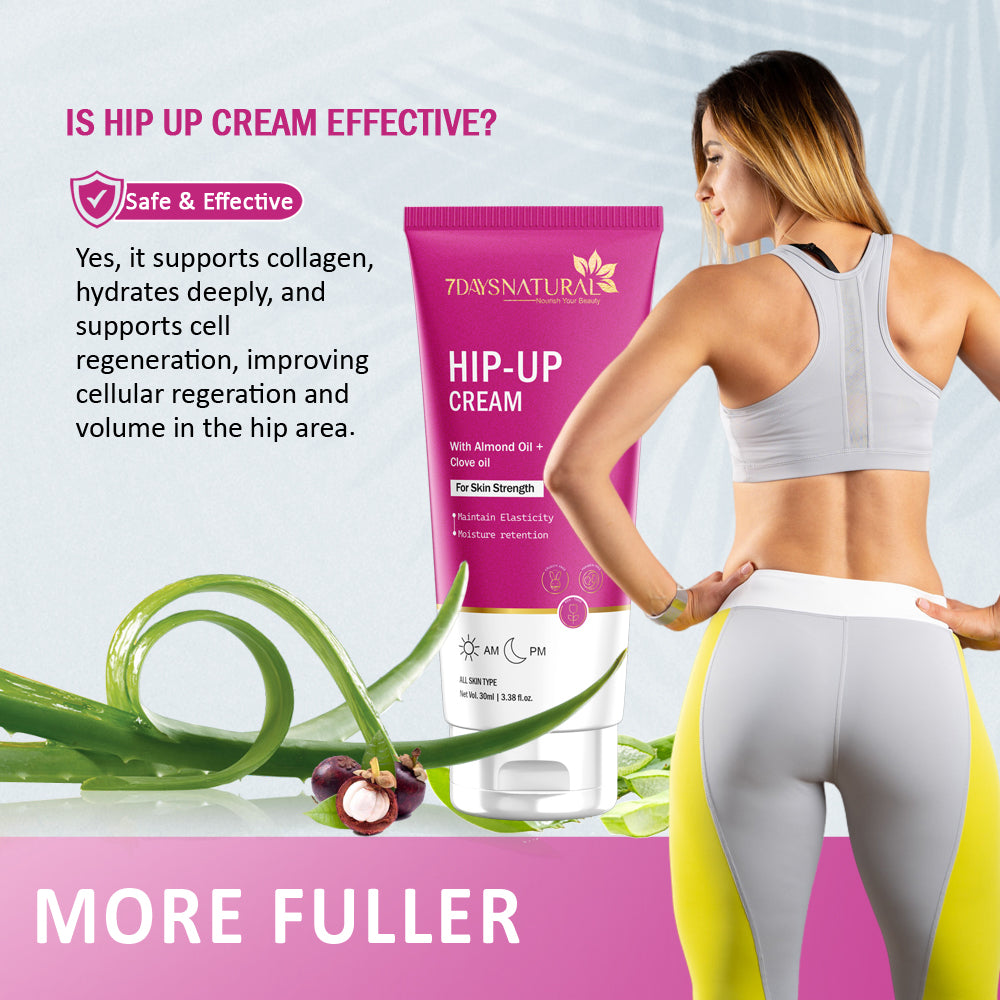 7Days Natural Hip Up Smoothing Moisturizer Cream | Generic Buttock Enhancement Cream Hip Lift Up-100 ml image 2