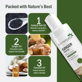7Days Ginger Hair Oil with Sunflower oil, Sesame Seed oil, Castor Oil & Ginger Oil - 100ml (100 ML) image 1