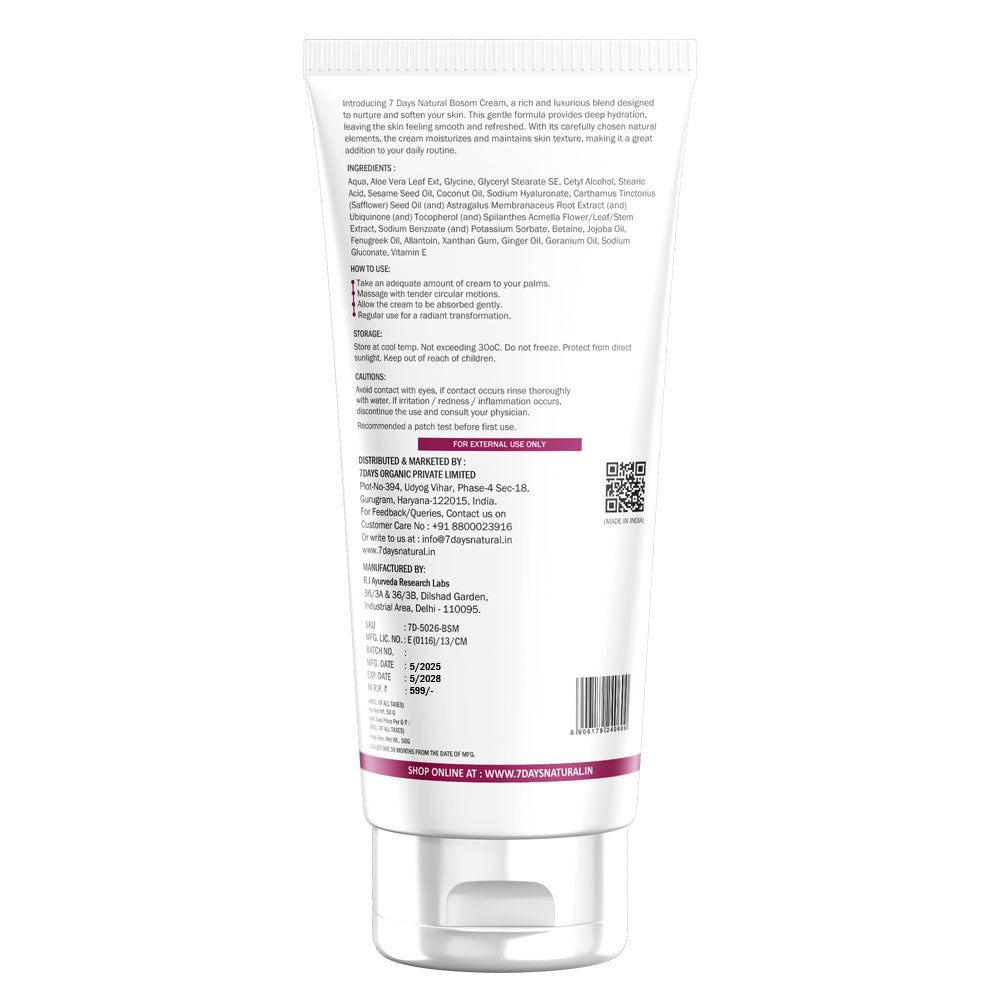 7Days Natural Bosom Cream for breast increase Ayurvedic formula- 50 ml image 9