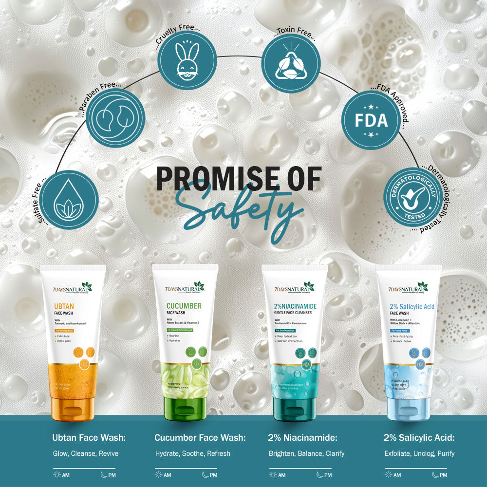 7Days Natural Ocean Refresh Face Wash Refreshing & Hydrating | SLS & Paraben Free | 100 ml image 4