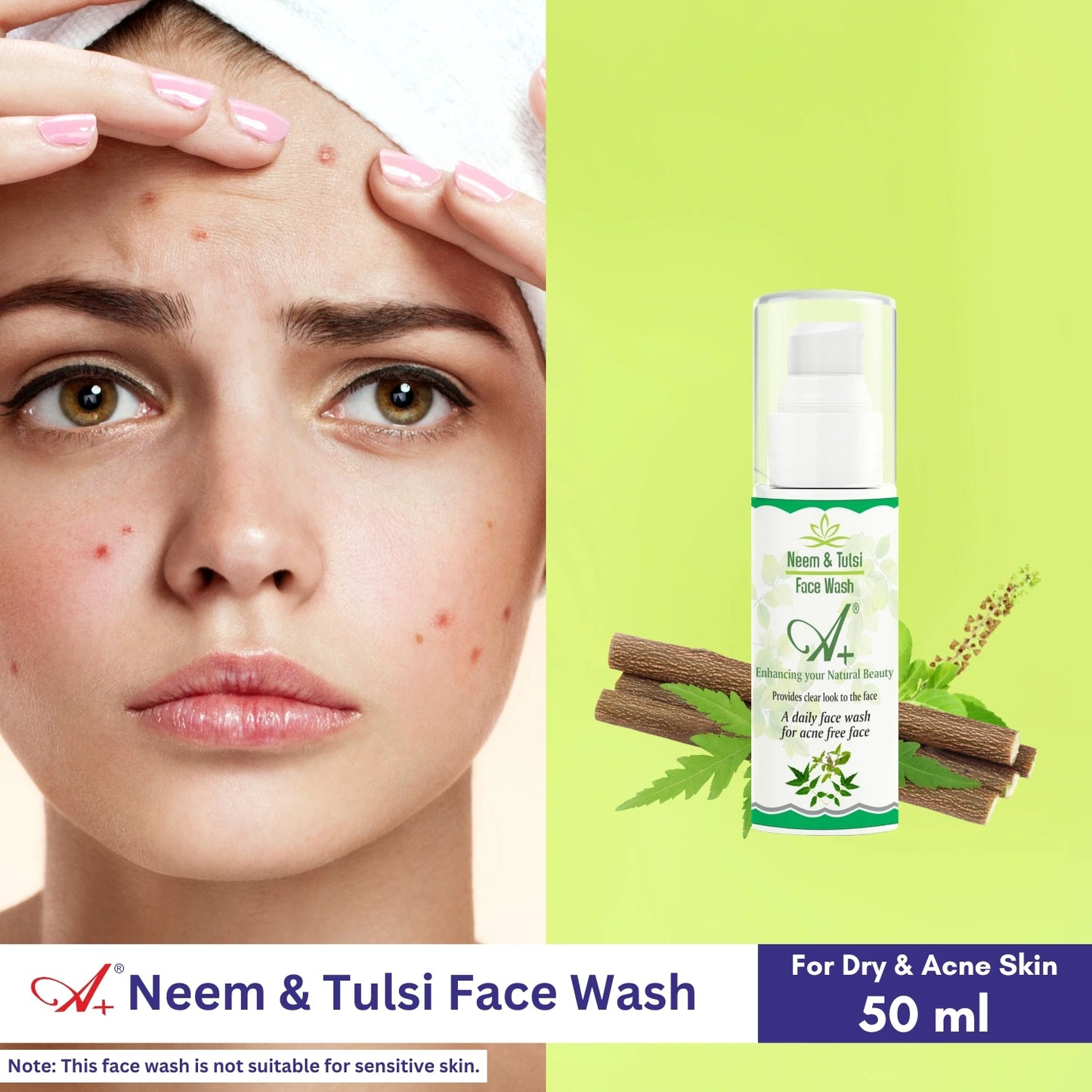 A+ Neem & Tulsi Face Wash image 1