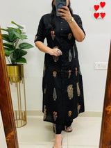 A-line kurti with ankle-length pants