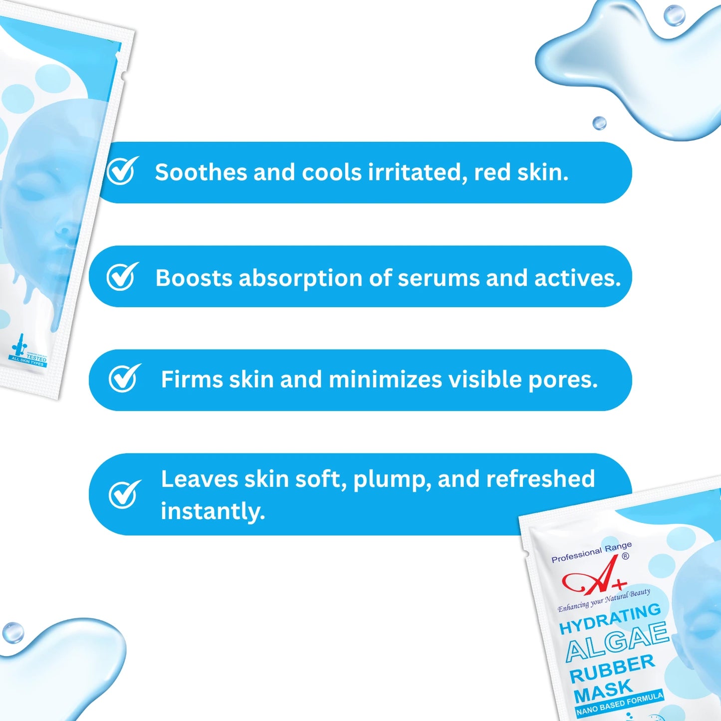 A+ Hydrating Algae Rubber Mask also know as Peel-off Mask/Mould Mask/Goji Mask – 30 gm image 2