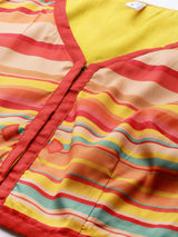 Pink Striped Lehenga Choli With Dupatta - Elganza