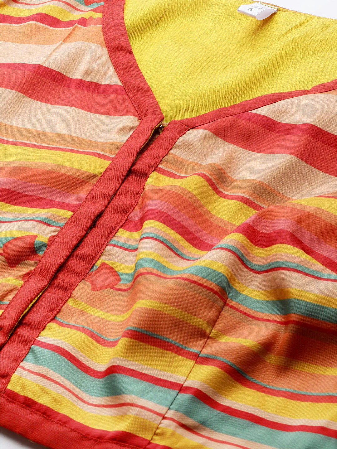 Pink Striped Lehenga Choli With Dupatta - Elganza