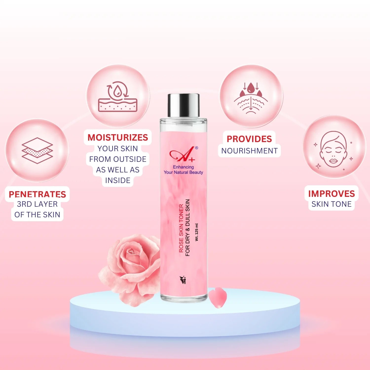 A+ Rose Skin Toner (125 ml) image 3