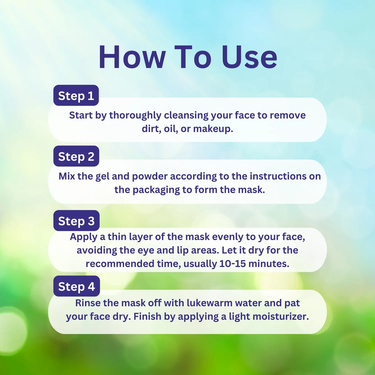 A+ 2050 Green Tea Soothing Gel Mask (12 Powder + 12 Gel) image 3