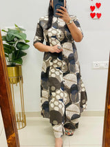 Designer rayon-cotton co-ord set