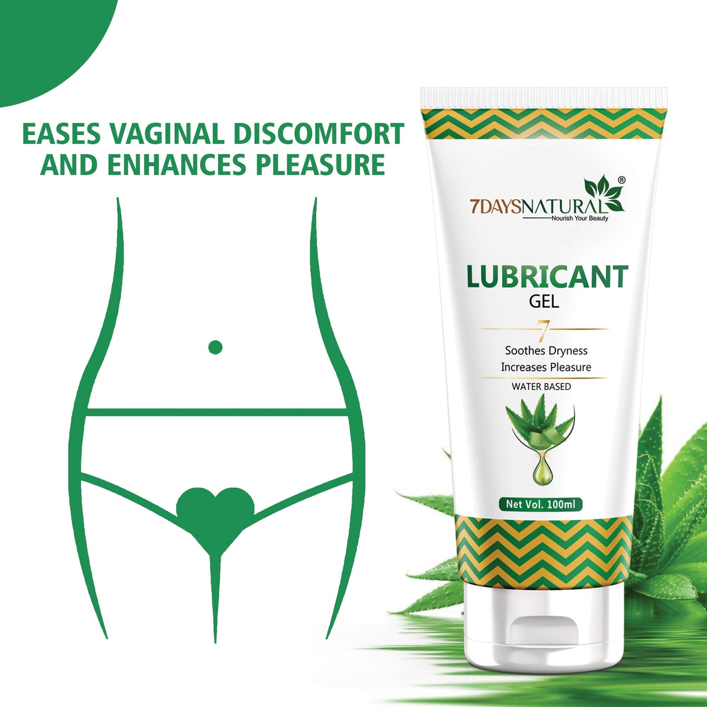 7Days Natural Vaginal Lubricating Cum Stimulating Gel | 7Days Natural- 100 ml image 5
