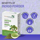 7Days Natural Indigo Powder for Natural Hair Coloring | Protects hair-200gm image 2