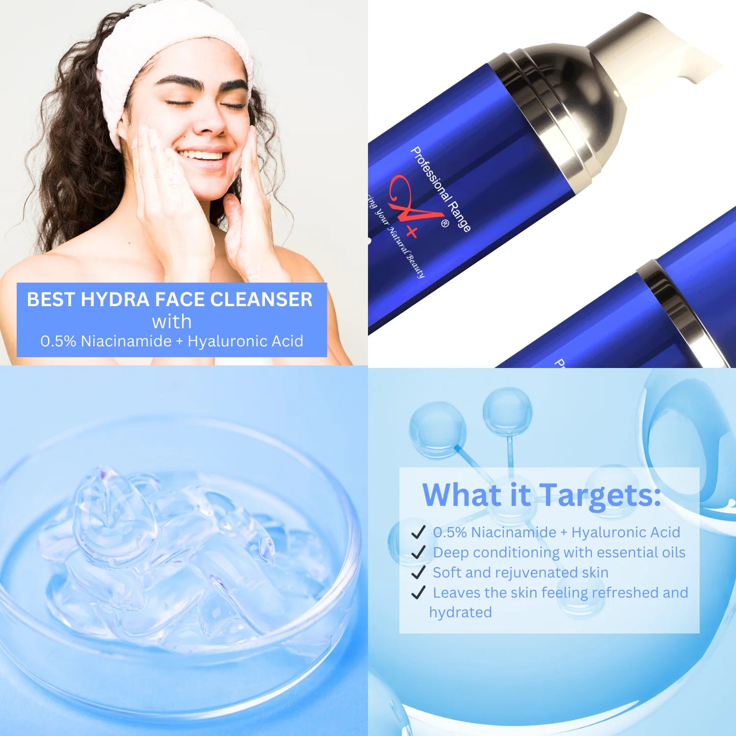 A+ Hydra Foaming Cleanser With Korean Glass Skin Technology (Normal/Dry Skin) – 100 ml image 3