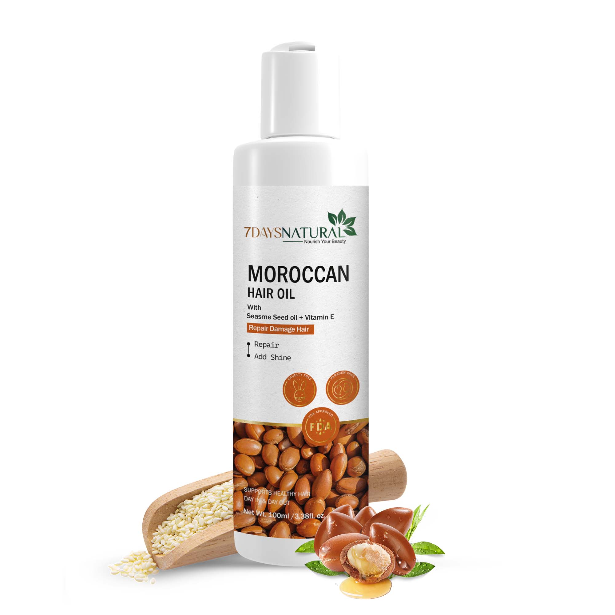 7Days Natural Moroccan Argan Hair Oil 100 ml | 7Days Natural image 0