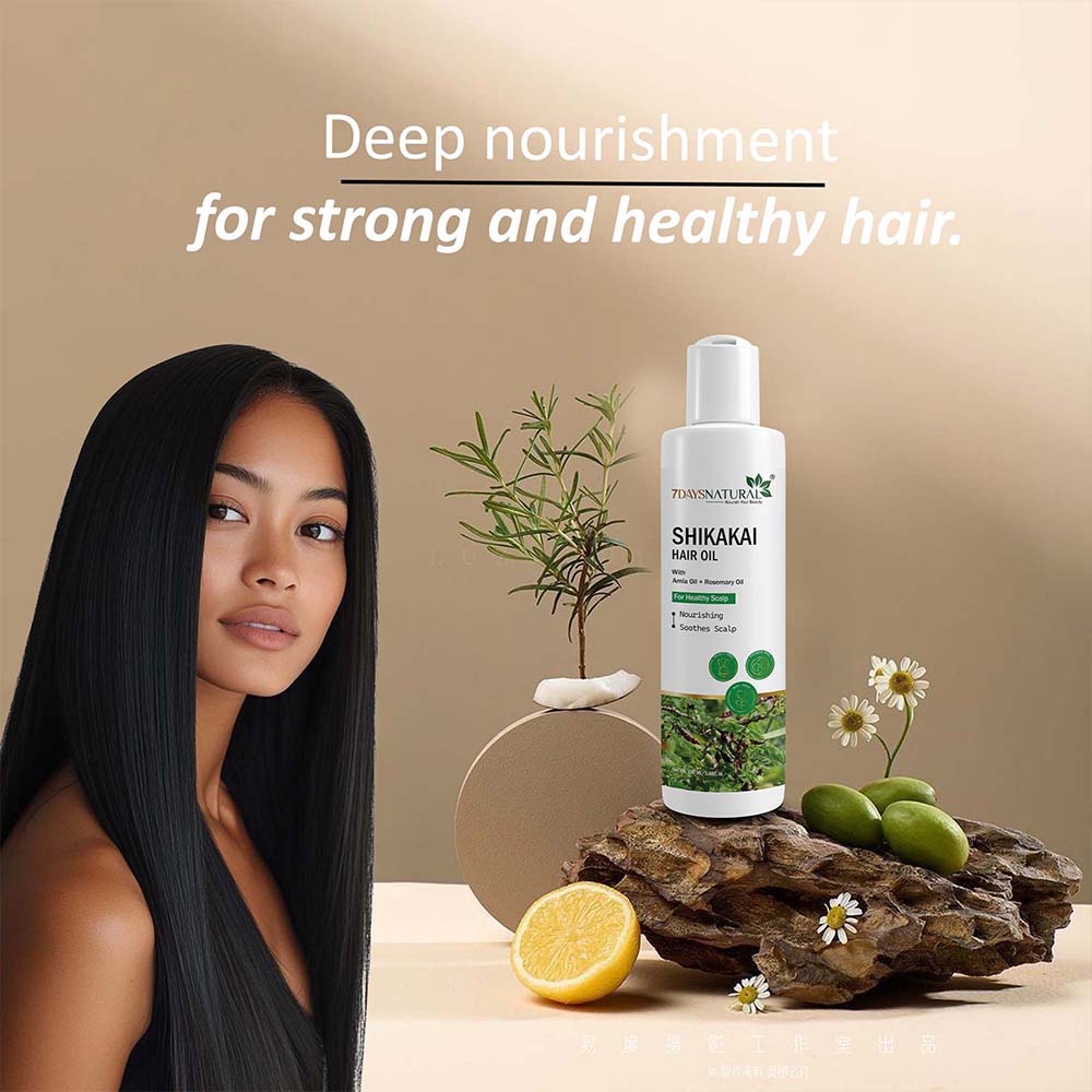 7Days Natural shikakai hair fall dandruff control & new hair growth Hair Oil (100 ml) image 3