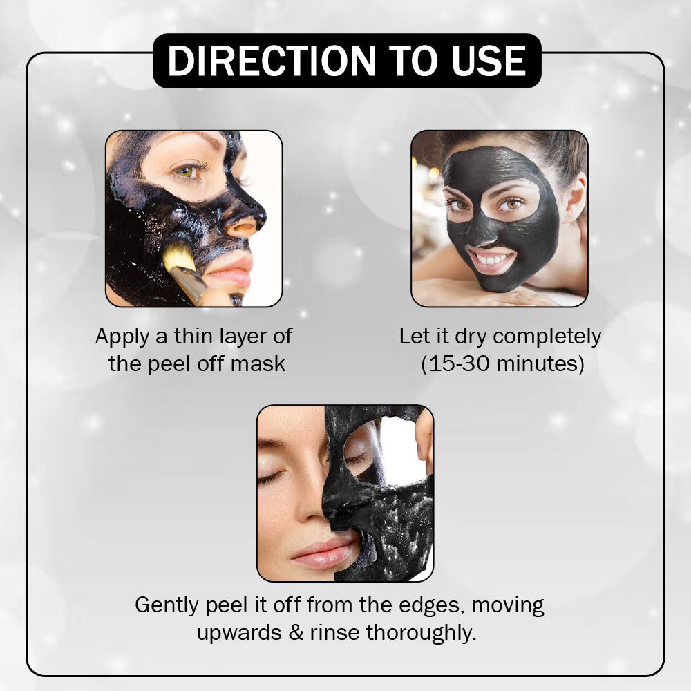 7Days Natural Charcoal Black Peel Off Mask for Men & Women | Removes Blackheads and Whiteheads | Active Cooling Effect | Deep Skin Purifying Cleansing(100 ml) image 5