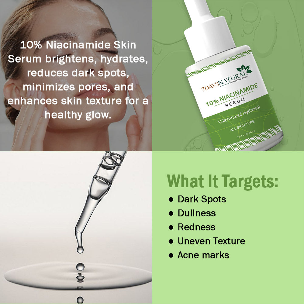 10% Niacinamide Face Serum For Acne Marks & Acne Prone Skin 30ml | 7Days Natural image 6