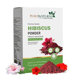 7Days Natural Hibiscus Flower Powder Ideal for Hair pack, Face pack, Eating, and Hibiscus tea | Gudhal Ka Phool Powder | 100% Pure and Natural, No Preservatives- 200gm image 0