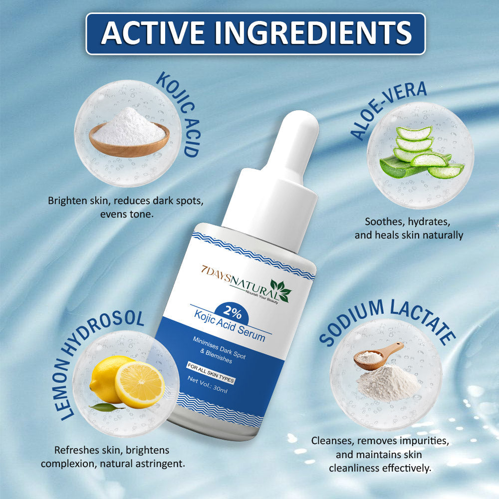 2% Kojic Acid and Glutathione Face Serum for Brightening & Anti-Aging – 30ml image 4