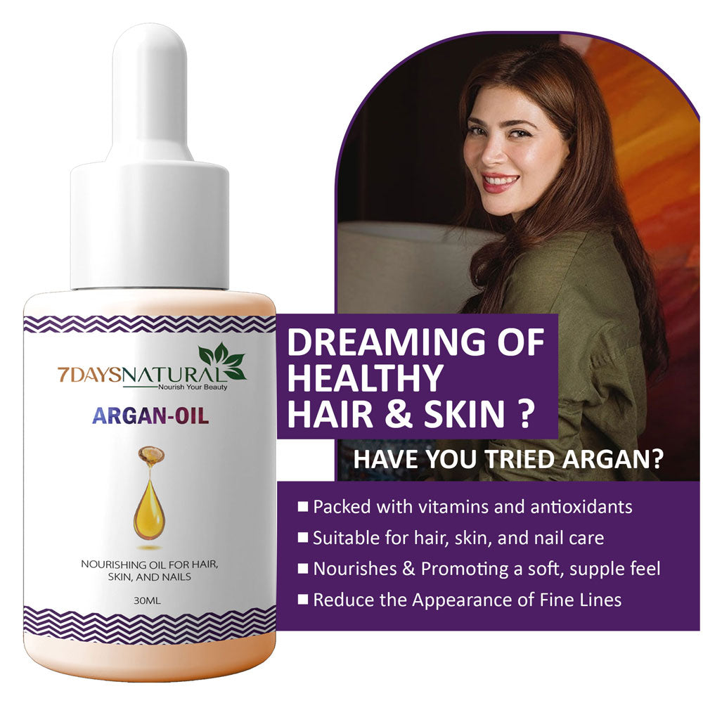 Buy Organic Argan Oil for Skin And Dry Skin | Argan Oil for Face | 7Days Natural image 3