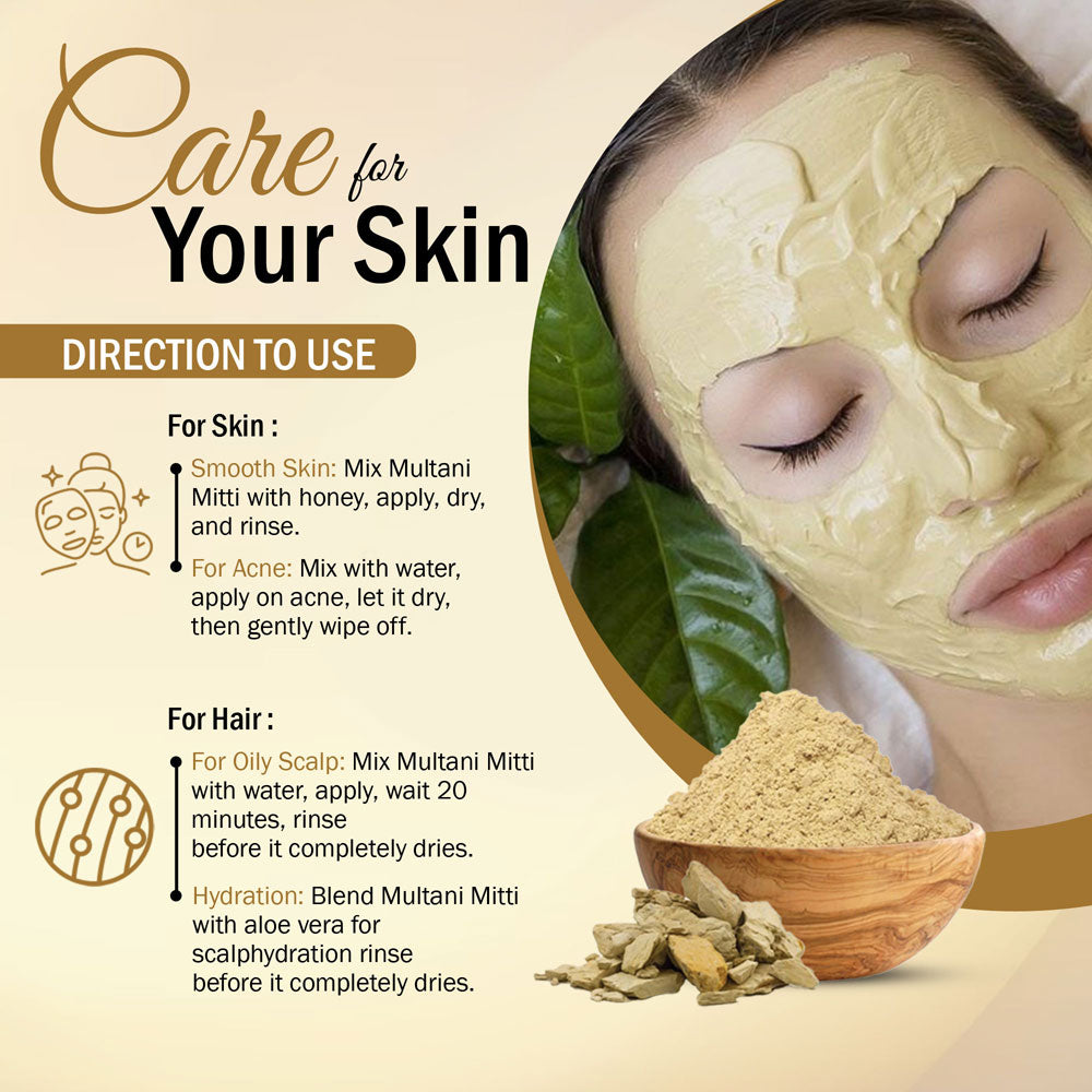 Multani Miti Powder for Face Pack 200gm (Pack of -1) image 4
