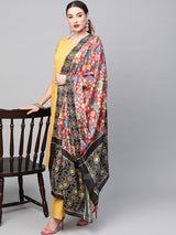 Yellow Kurta Palazzo With Dupatta - Elganza
