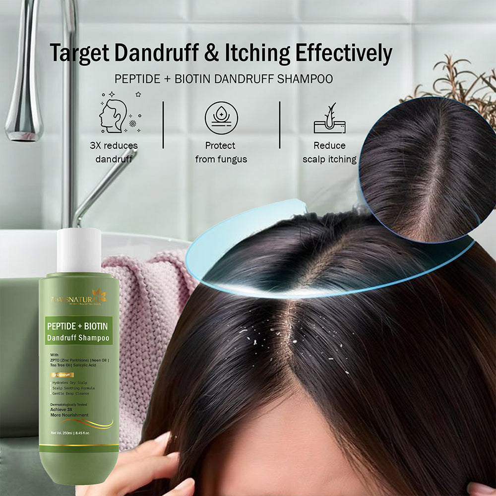 7 DAYS NATURAL PEPTIDE + BIOTIN DANDRUFF SHAMPOO - 250ML image 7