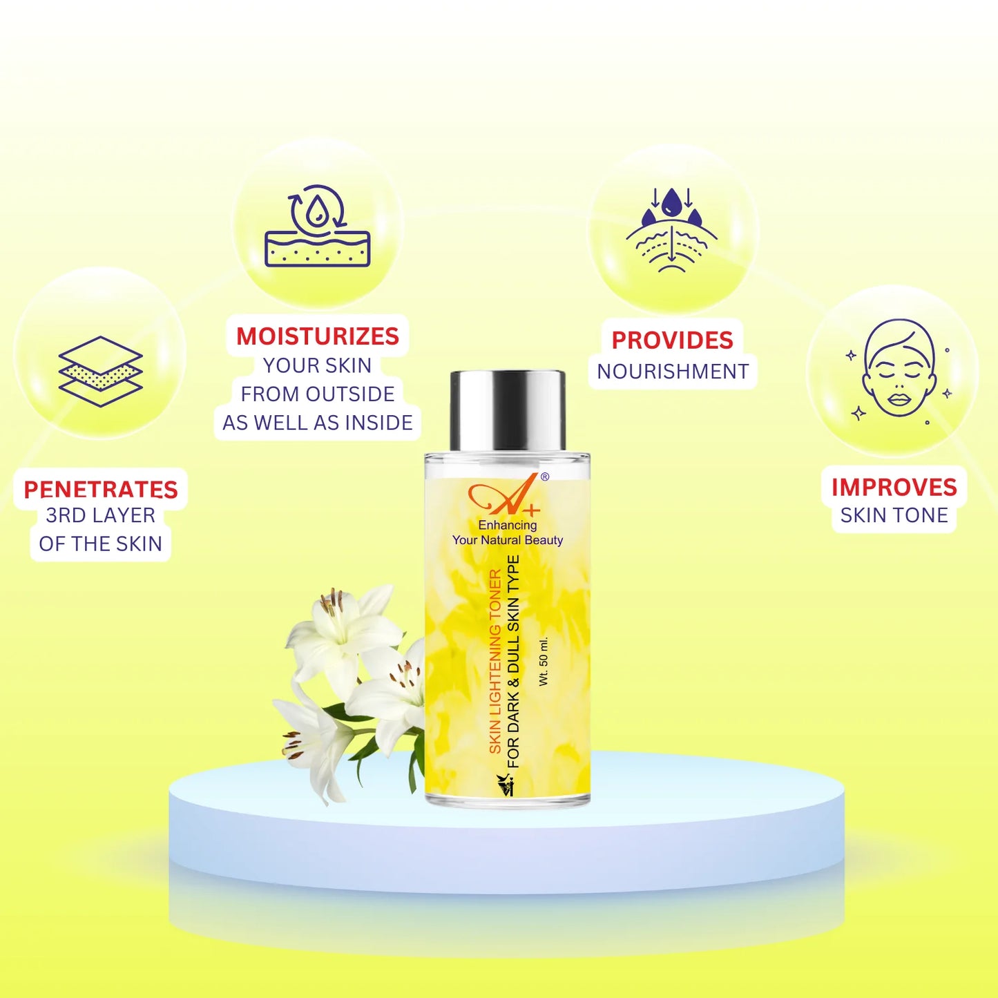 A+ Skin Lightening Toner (50 ml) image 3