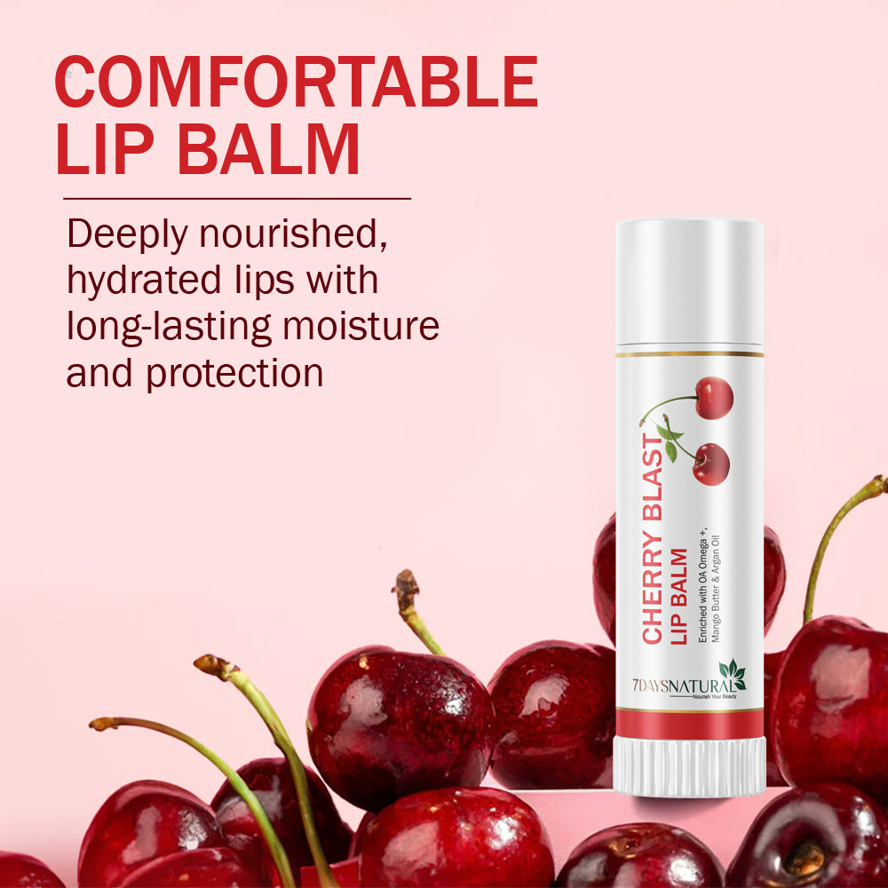 7 DAYS NATURAL Cherry Blast Lip Balm For Lips - 10GM image 9