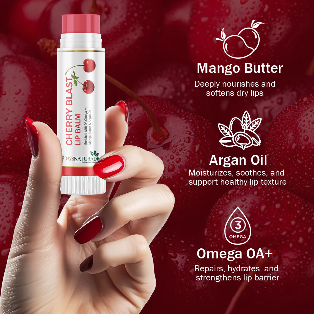 7 DAYS NATURAL Cherry Blast Lip Balm For Lips - 10GM image 6