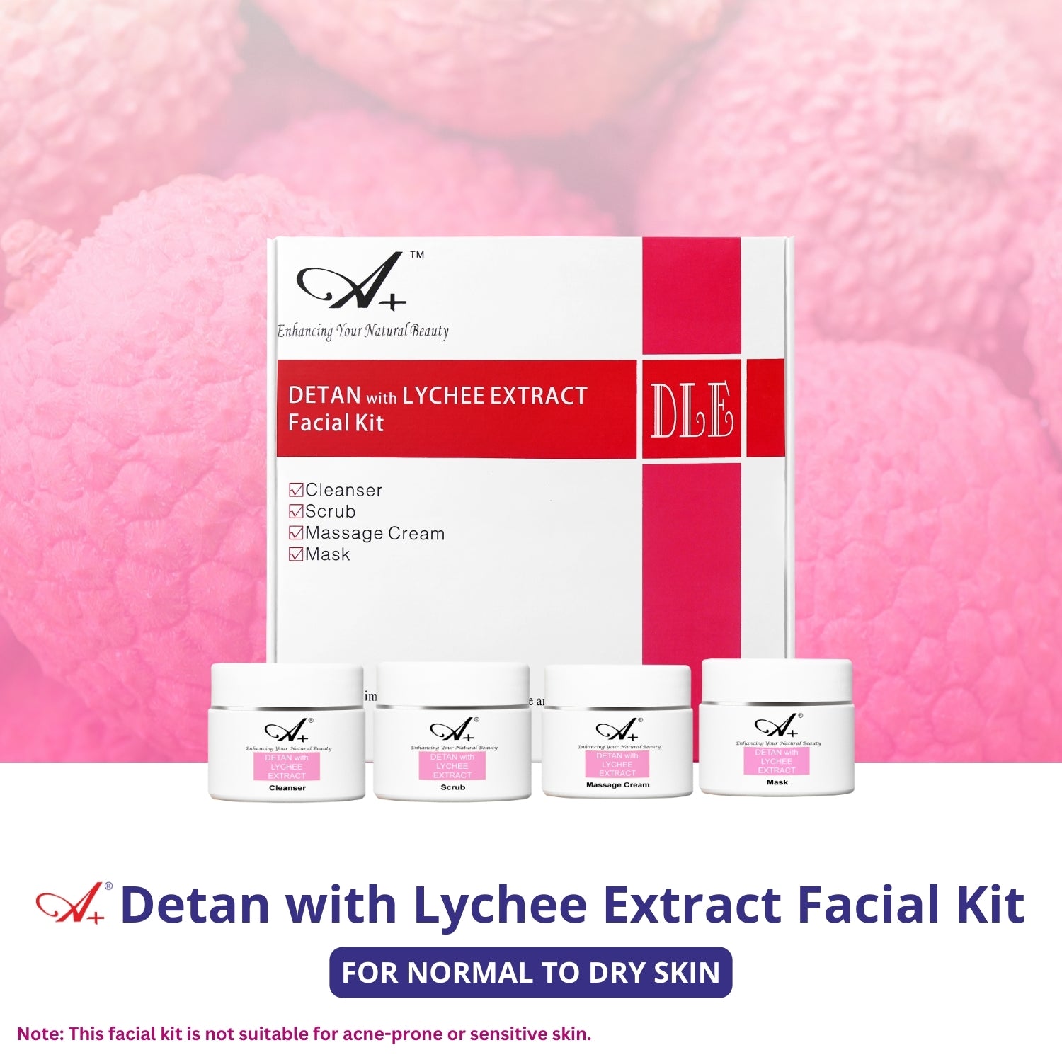 A+ Detan with Lychee Extract Facial Kit image 1