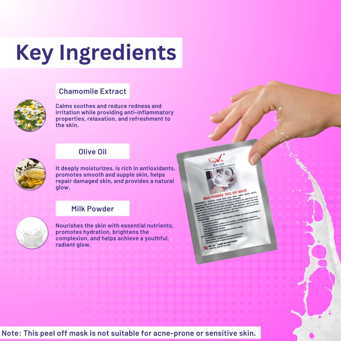 A+ Whitening Peel-Off Mask (Pack of 2) image 2