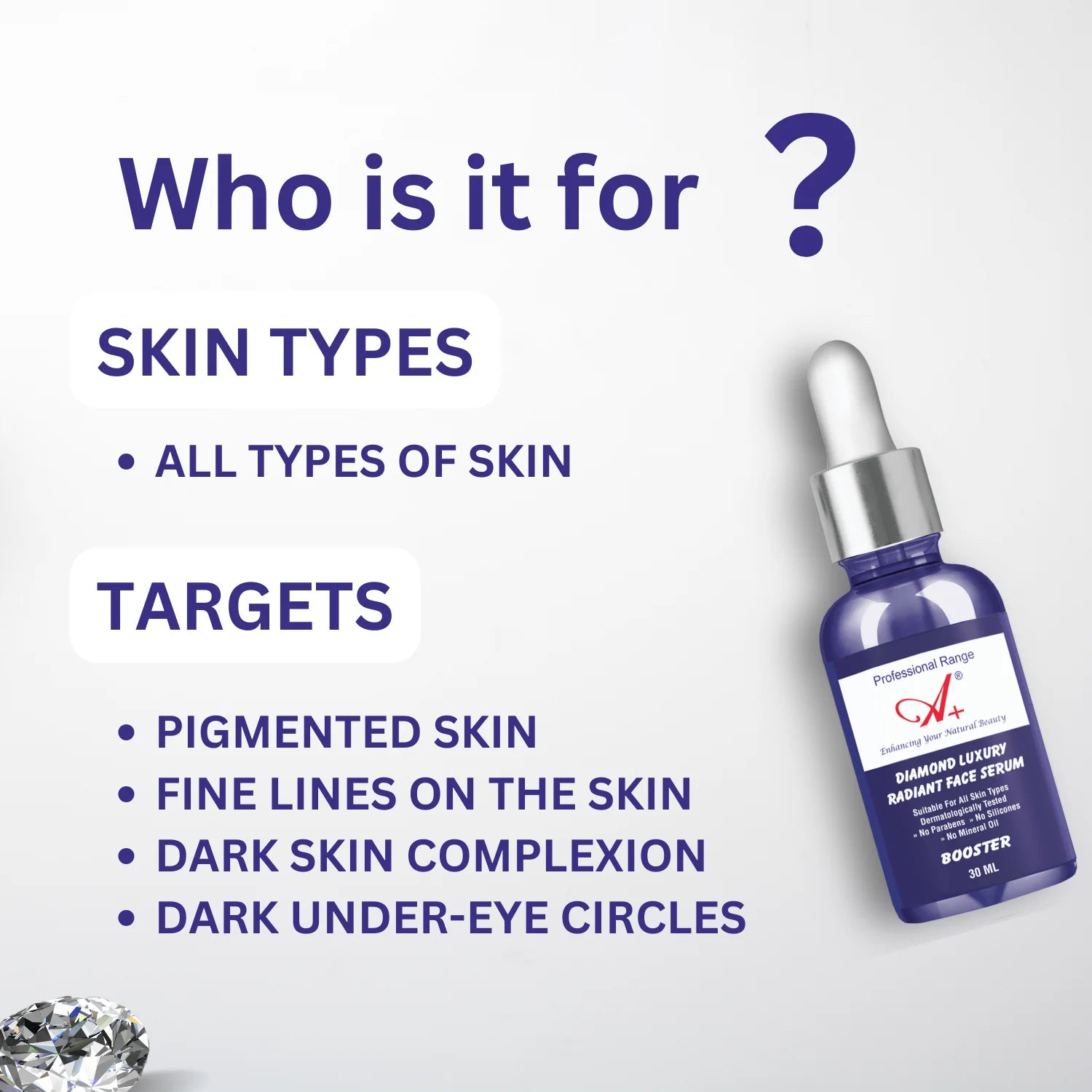 A+ Diamond Luxury Radiant Face Serum (30 ml) image 5