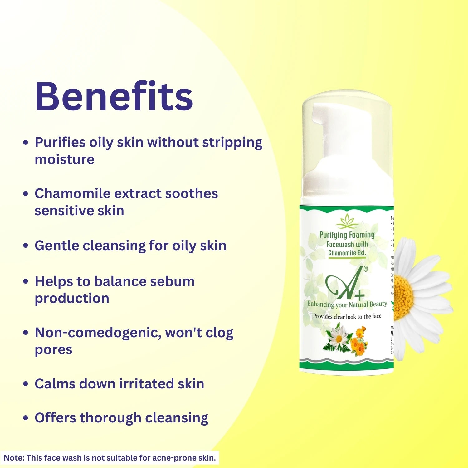 A+ Purifying with Chamomile Extract Facewash image 3
