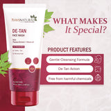 7DAYS NATURAL De-Tan Face Wash For Women & Men Tanned Skin - 100ML image 5