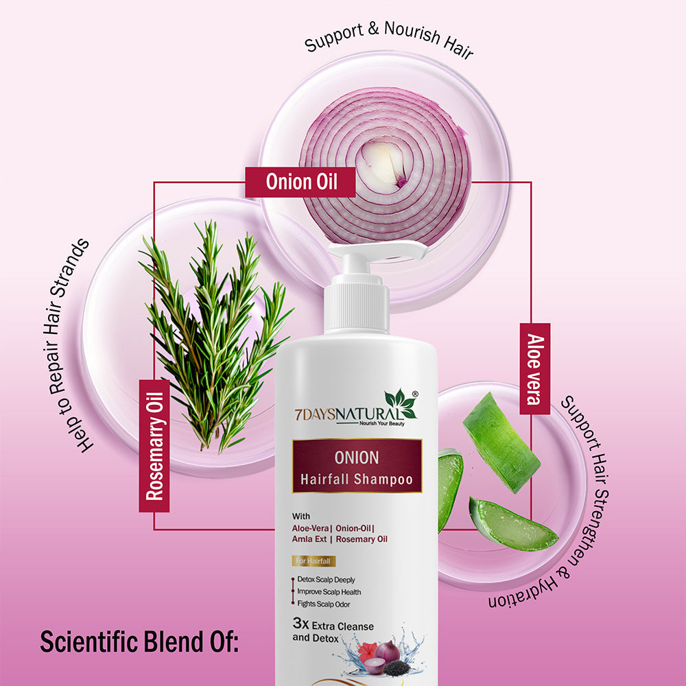 7Days Natural Red Onion Black Seed Oil Hair Growth Shampoo (200 ml) image 7