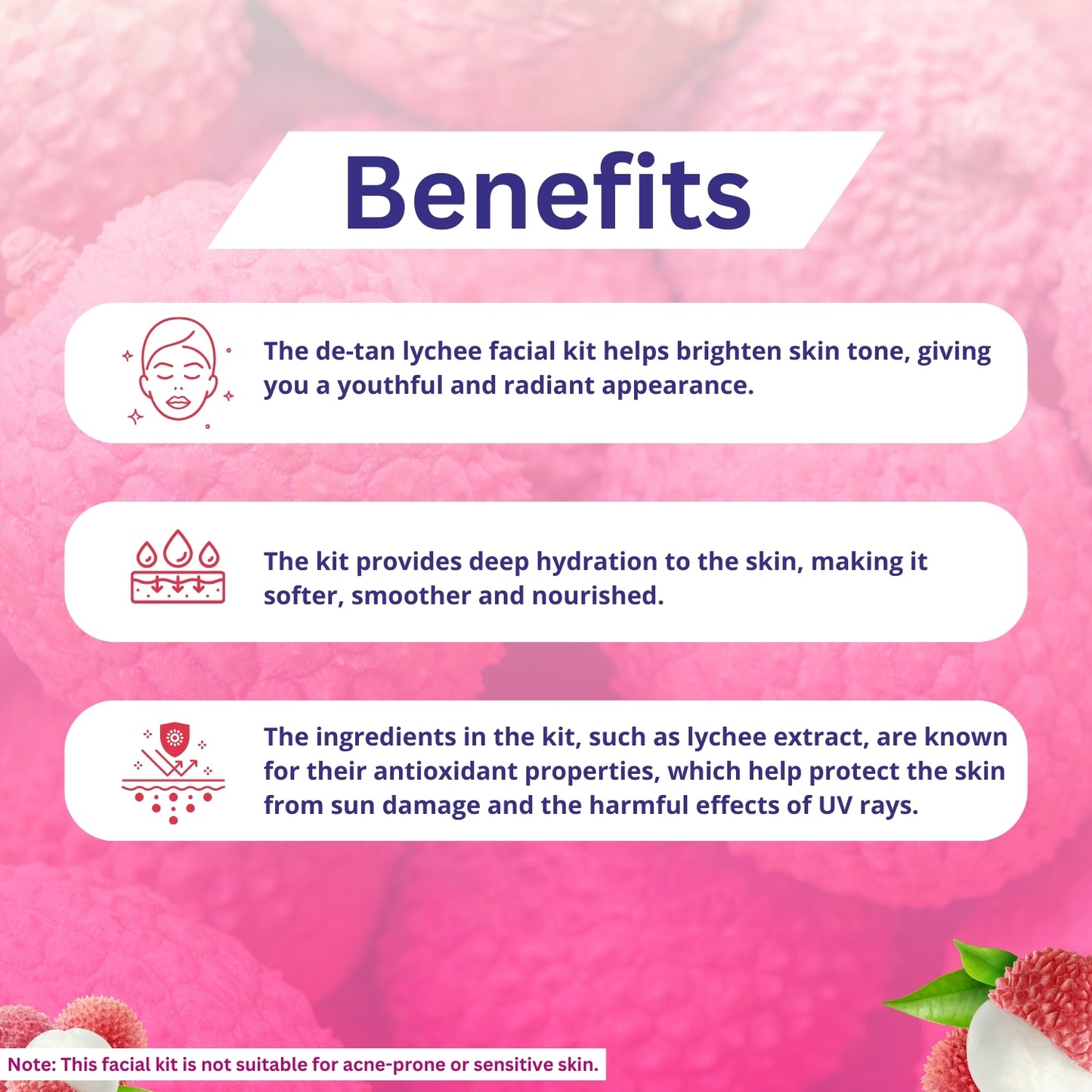 A+ Detan with Lychee Extract Facial Kit image 4