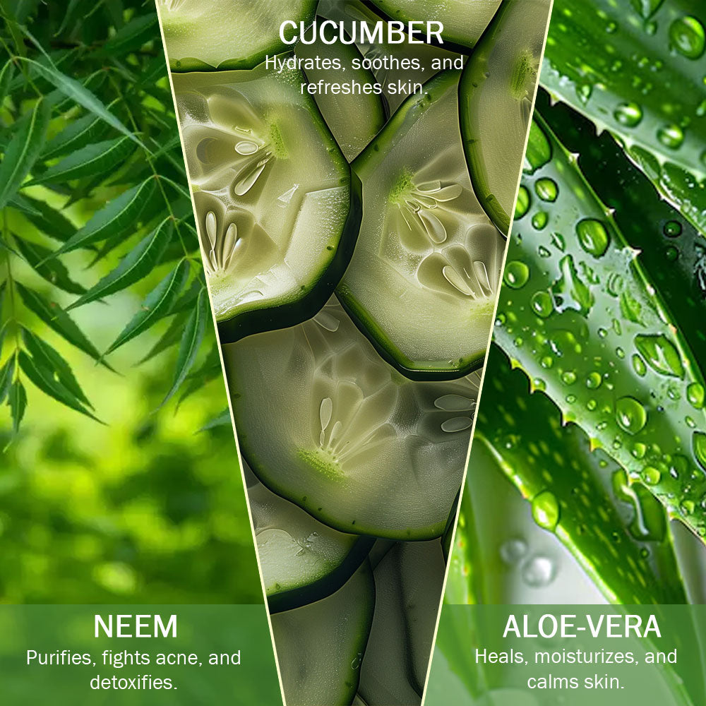 Buy Cucumber Face Wash for Fresh & Fairer Skin | 7Days Natural 100 ml image 1