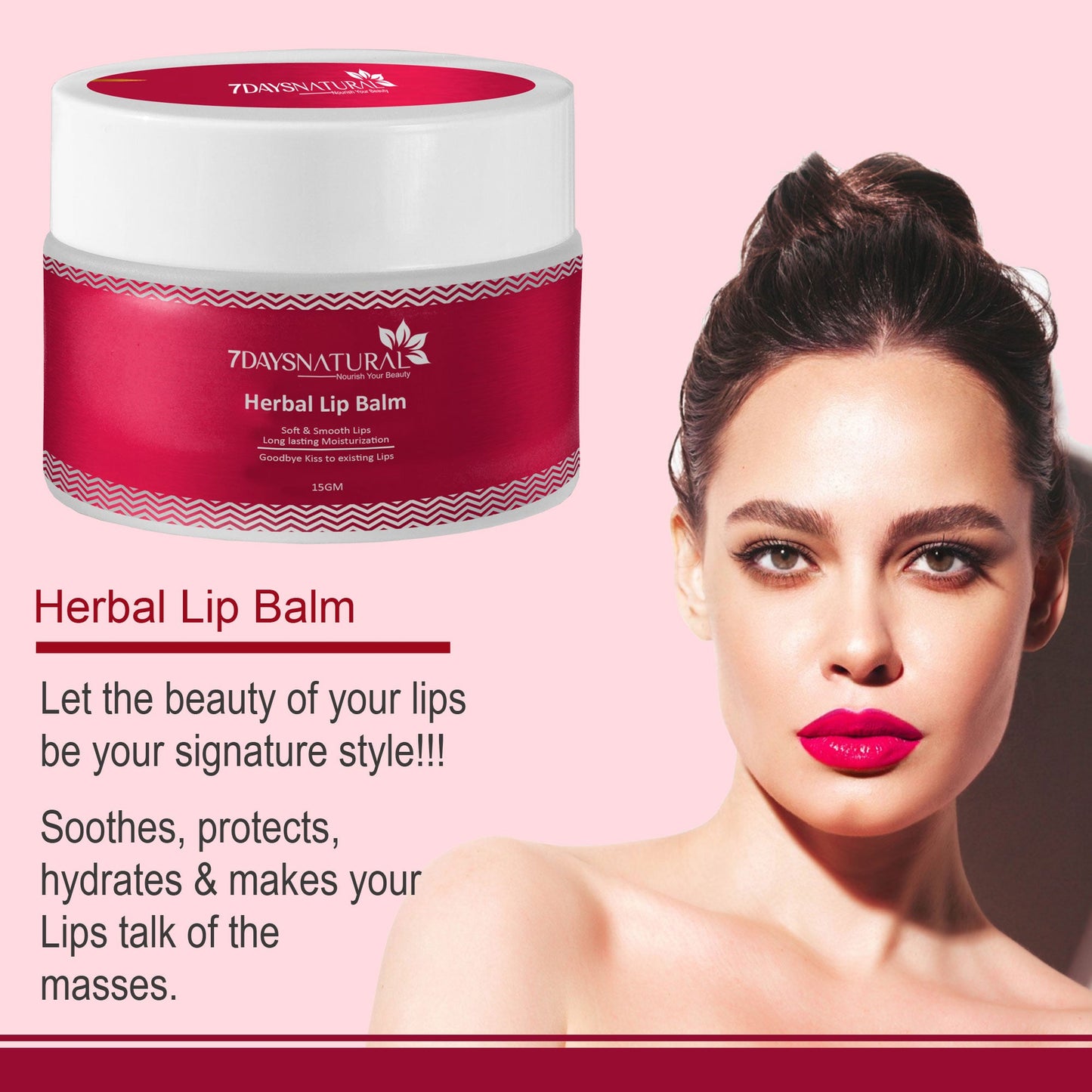 7Days Natural Lip balm for dark lips & pink soft lip (15g)  | 7Days Natural image 4