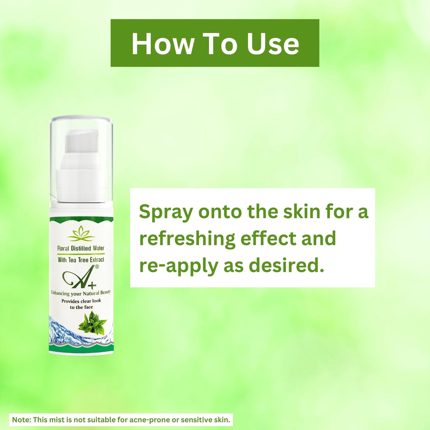 Floral Distilled Face Mist with Tea Tree Oil – 100 ml image 4